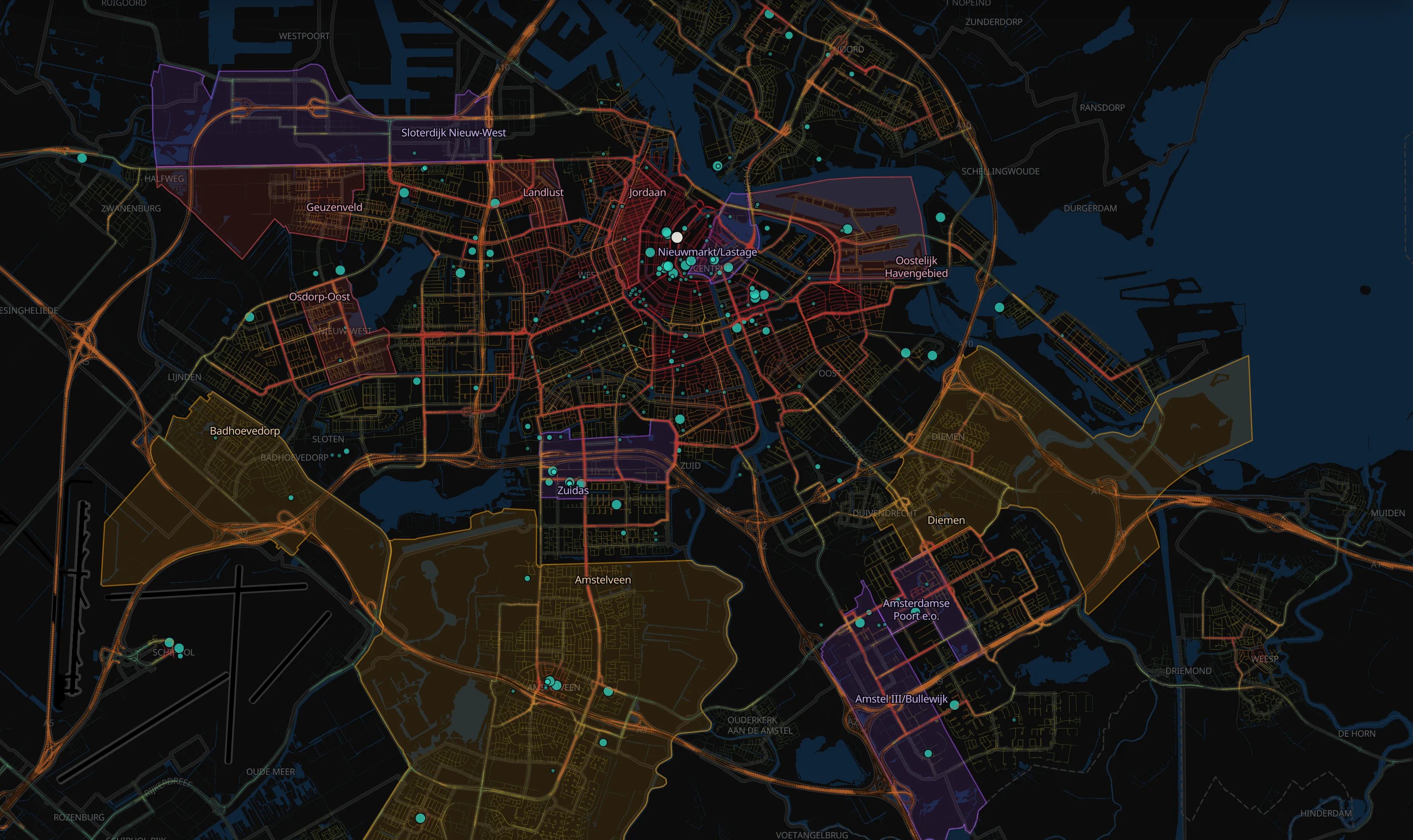 Amsterdam's demand in Takt: the streets people travel, the places and the city requests, before any line is built