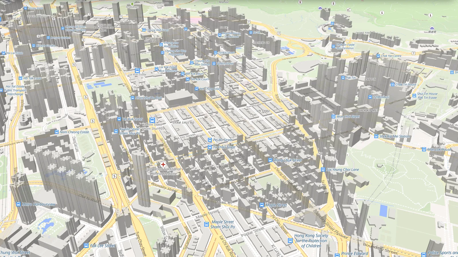 Sham Shui Po's towers in 3D in Takt