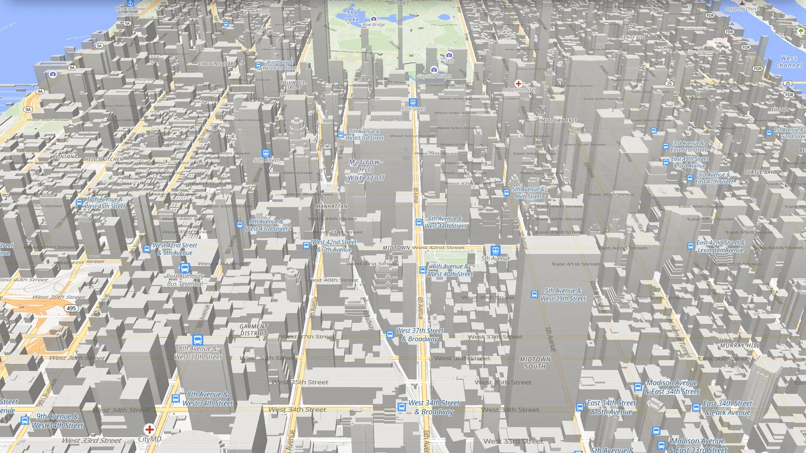 Midtown's towers in 3D in Takt
