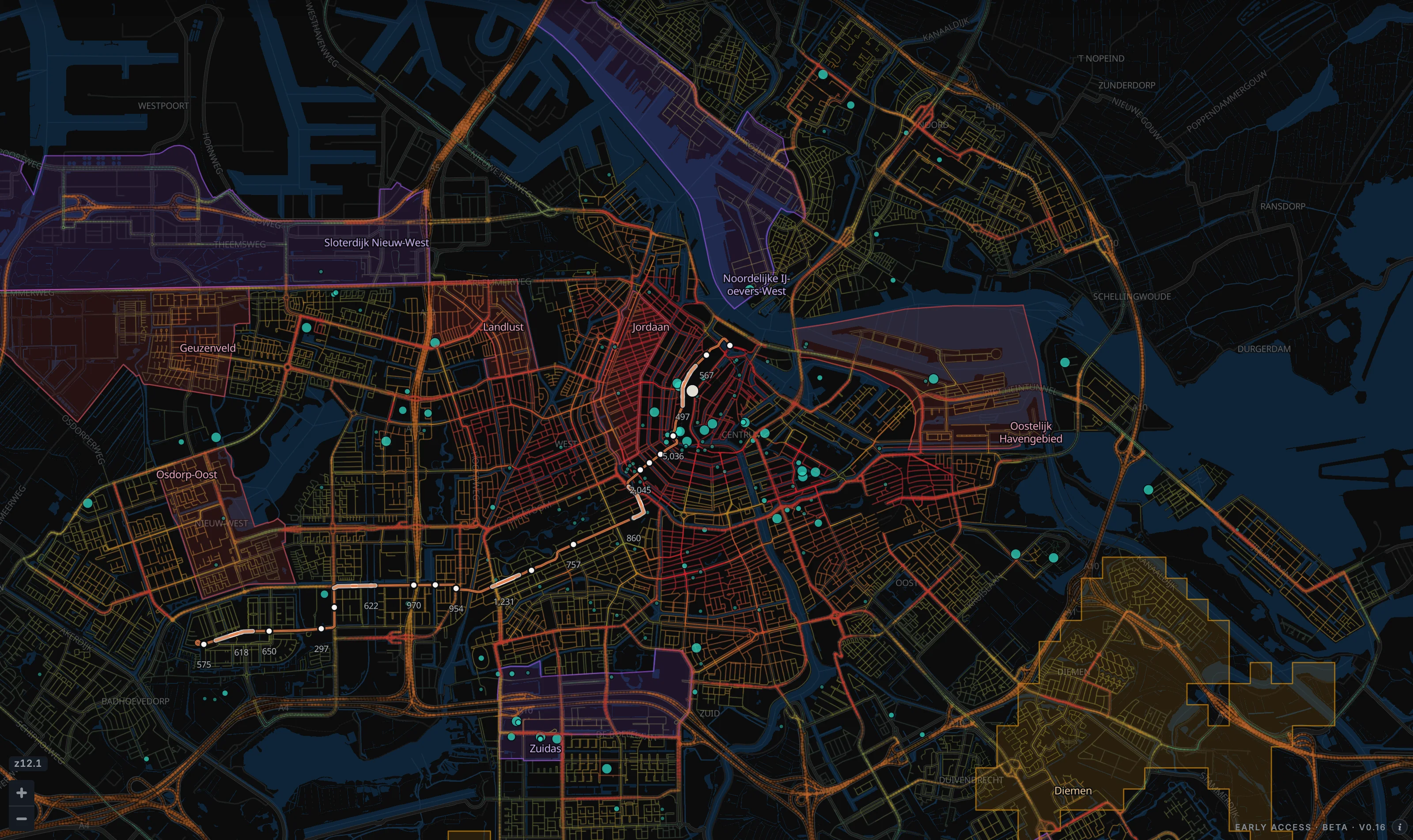 Amsterdam in Takt: the canal ring and the demand around it
