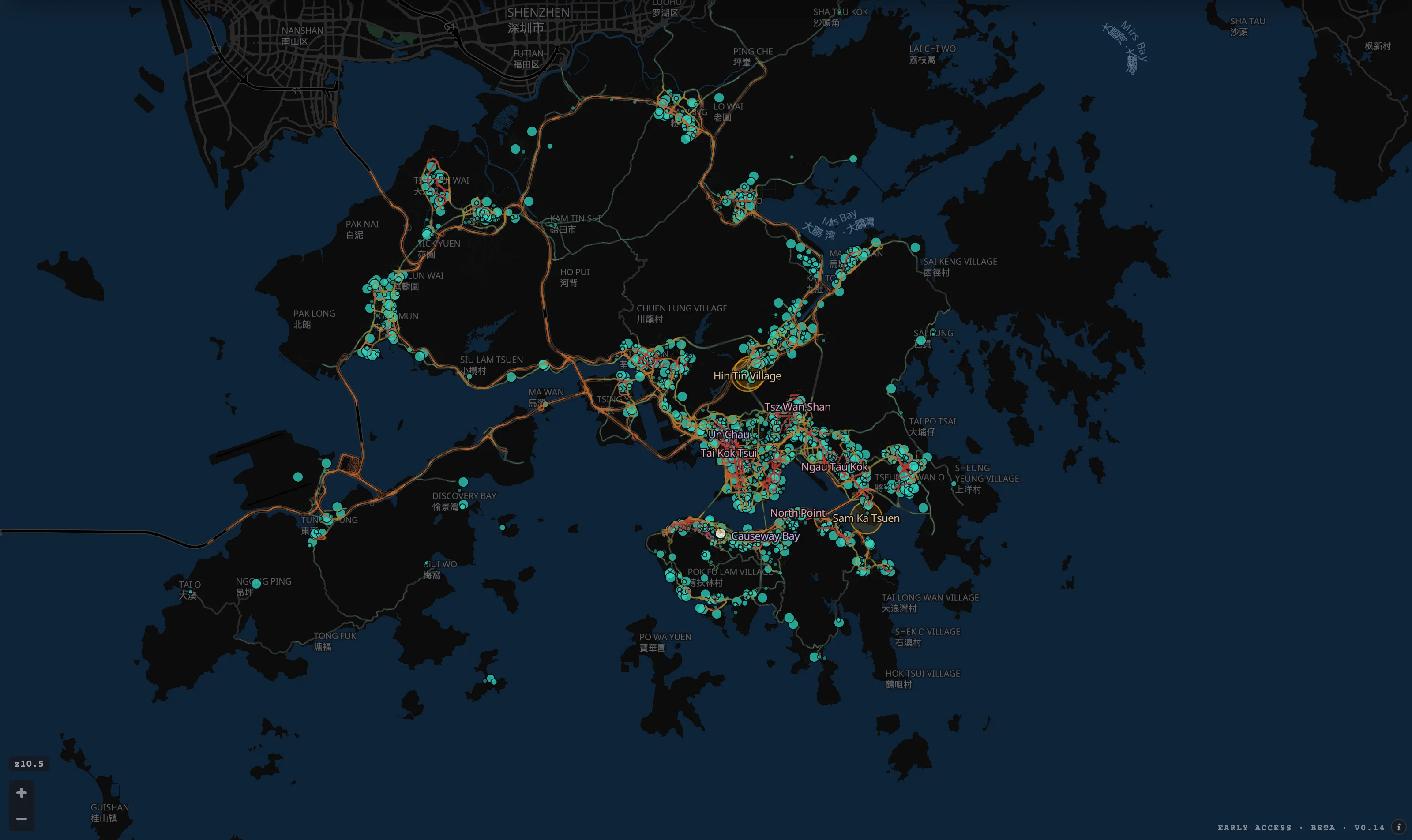 Hong Kong in Takt: dense demand around Victoria Harbour and the new towns