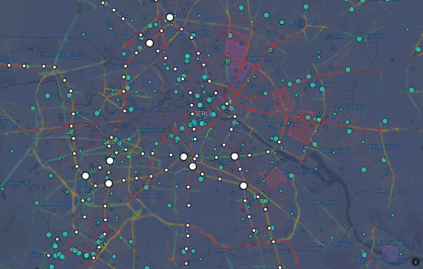 Berlin on OpenFreeMap's Fiord style