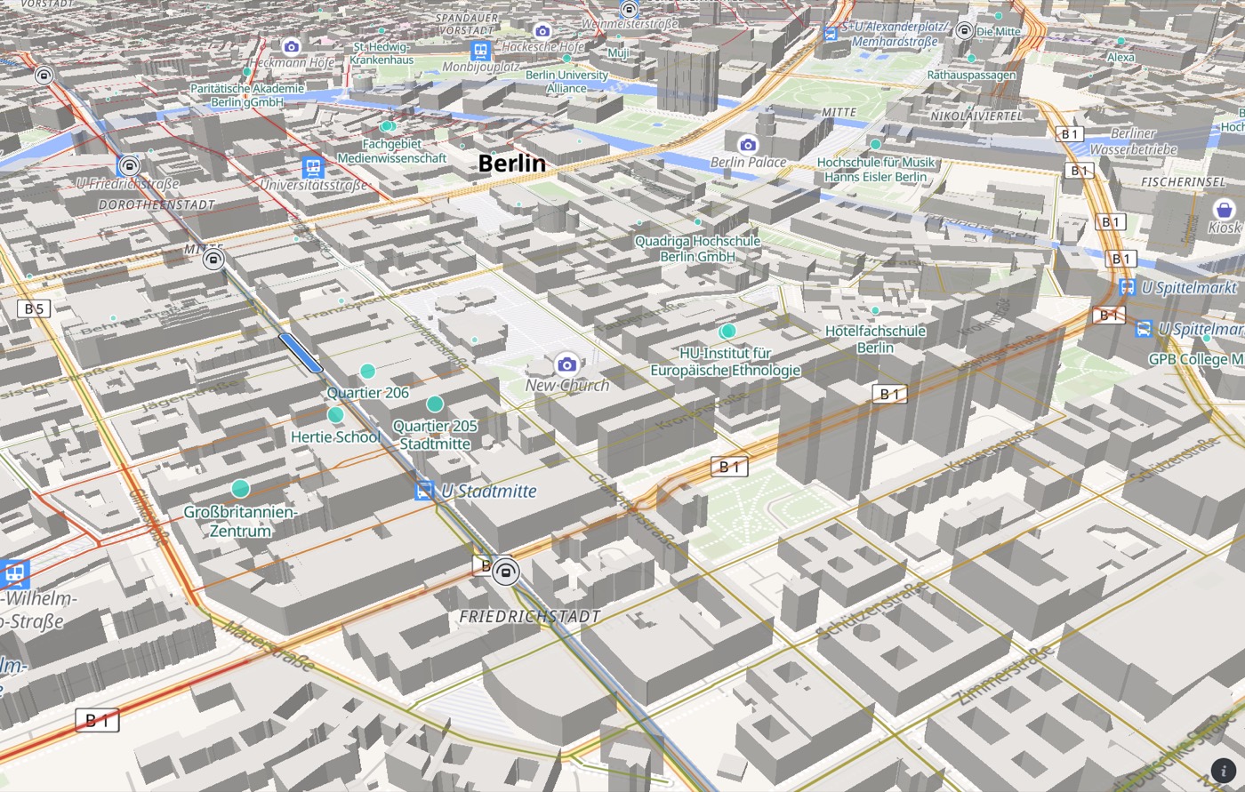Berlin on Liberty, tilted, with the buildings standing up